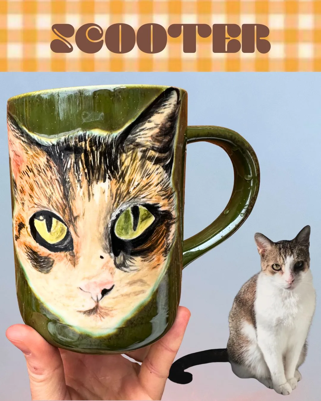 Centrepiece plate with pet portrait
